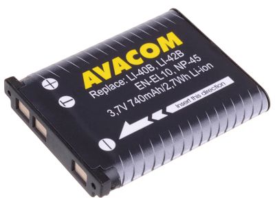Baterie AVACOM Olympus Li-40B,  Li-ion 3.7V 740mAh