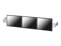Montážní sada (nástrojová lišta) - fixní - pro 3 LCD displeje - stříbrná - velikost obrazovky: 10"-24" - montáž na stěnu