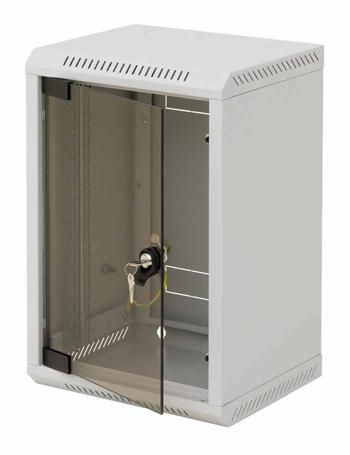 10" rack jednodílný 9U/260 TRITON šedý plech.dveře
