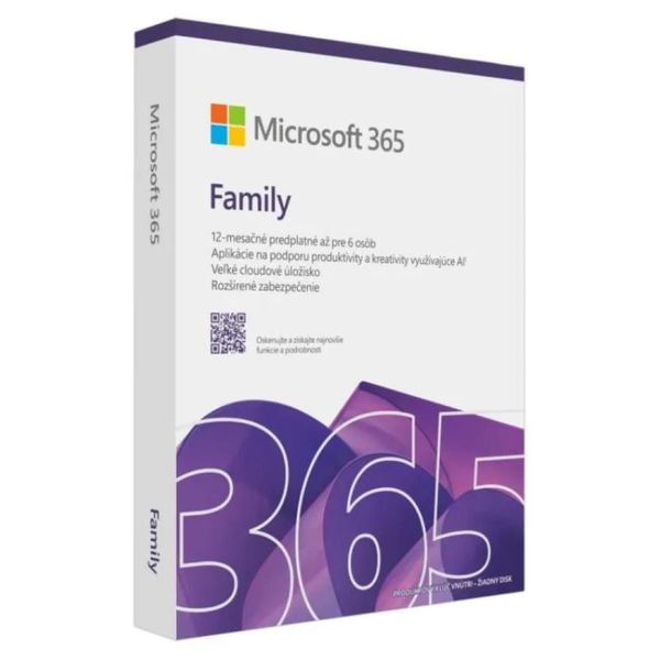 MICROSOFT 365 Family FY25H2 Mac/ Win, 1 Rok, SK