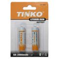 Baterie lithiová AA R6 1,5V/2900mAh TINKO 2ks