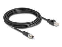 M12 Cable X-coded 8 pin male to RJ45 mal