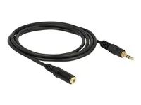 Prodlužovací šňůra audio - mini-phone stereo 3.5 mm se zdířkami (female) do mini-phone stereo 3.5 mm s piny (male) - 2 m - černá