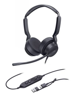 Yealink UH42 Dual UC USB-C/A, drátová náhlavní