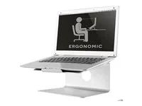 Stojan - pro notebook (počítač) - leštěný hliník - stříbrná - velikost obrazovky: 10"-17" - na stůl