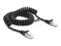 Delock - Patch kabel - RJ-50 (M) do RJ-50 (M) - 1 m - 5 mm - CAT 5e - spirálový - cerná