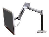 Montážní sada (kloubové rameno, žerď, VESA adaptér, základní stolní svěrka, základní průchodka pro montáž) - Technologie konstantní síly - pro Displej LCD - leštěný hliník - velikost obrazovky: up to 49"