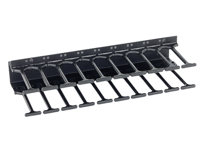 19" vyvazovací panel 37U - Hřeben, jednořadý černý