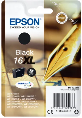 Epson Singlepack Black 16XL DURABrite Ultra Ink
