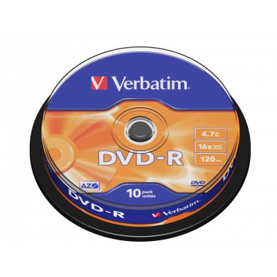 DVD - R Verbatim 4.7GB 16x CAKE 10pcs