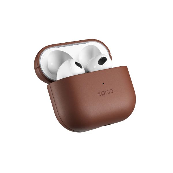 Epico Leather Case Airpods 3 - hnědá