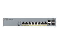 Přepínač - inteligentní - 8 x 10/100/1000 (PoE+) + 2 x 10/100/1000 (uplink) + 2 x Gigabit SFP (uplink) - desktop, Lze montovat do rozvaděče - PoE+ (130 W)