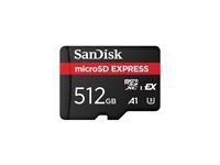 SanDisk Express - Pametová karta flash - 512 GB - A1 / UHS-I U3 - microSD PCI Express Gen 3.1 UHS-I