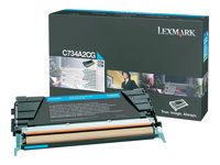 Azurová - originální - kazeta s barvivem LCCP - pro Lexmark C734, C736, X734, X736, X738