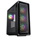 FORTRON CUT593P, PC Herní skříň, černá