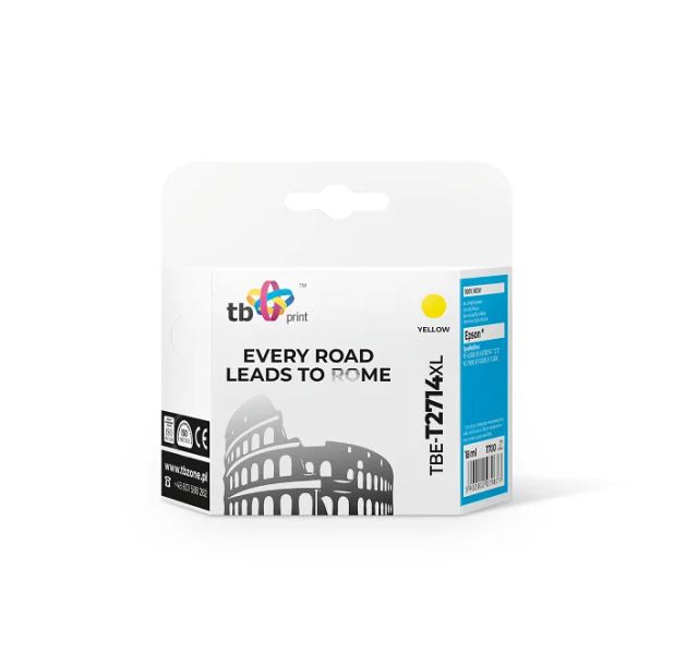 Ink. kazeta TB kompatibilní s Epson WF-3620 T2714 XL, nová, Yellow