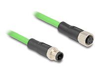 M12 Cable D-coded 4 pin male to female P