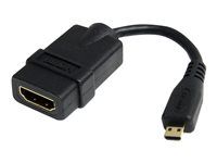 HDMI to HDMI Micro - F/M - 5 inch Micro HDMI Adapter - HDMI Female to Micro HDMI Male (HDADFM5IN) - HDMI adaptér - HDMI se zdířkami (female) do 19 pin micro HDMI Type D s piny (male) - 1.2 cm - odstíněný - černá - pro P/N: HDMM30CM
