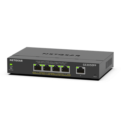 Netgear 5PT ge plus swch w/ hi-pwr poe+