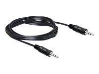 Audio kabel - mini-phone stereo 3.5 mm s piny (male) do mini-phone stereo 3.5 mm s piny (male) - 2.5 m - černá