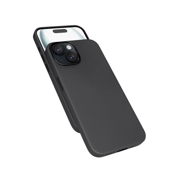 Epico Mag+ kožený kryt iPhone 15 Plus - černá