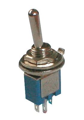 Páčkový přepínač 2pol./3pin ON-ON mini