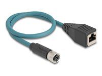 M12 Adapter Cable X-coded 8 pin female t