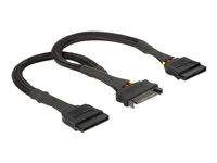 Elektrický kabel - SATA napájení (M) do SATA napájení (F) - 25 cm
