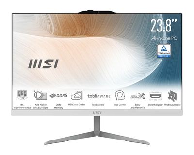 MSI Modern/AM242 1M-2299EU/23,8"/FHD/3-100U/8GB/512GB/Intel int/W11H/Bílá/3R