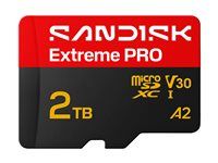 Paměťová karta flash (SD adapter zahrnuto) - 2 TB - A2 / Video Class V30 / UHS-I U3 - microSDXC UHS-I