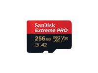 Paměťová karta flash (adaptér microSDXC na SD zahrnuto) - 256 GB - A2 / Video Class V30 / UHS-I U3 / Class10 - microSDXC UHS-I