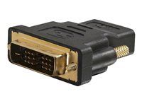 Video adaptér - DVI-D s piny (male) do HDMI se zdířkami (female) - černá