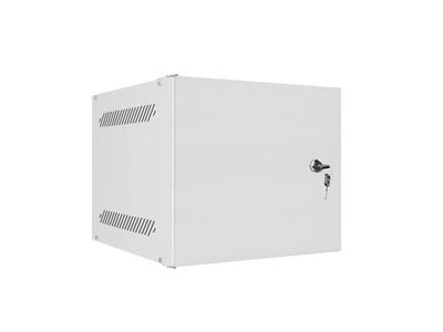 Lanberg racková skříň 10" nástěnná 4u/280x310 pro vlastní montáž s kovovými dveřmi šedá -flat pack