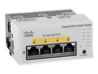 Přepínač - 4 x 10/100/1000 (4 PoE+) + 1 x Gigabit SFP (uplink) + 1 - pro připevnění na zeď