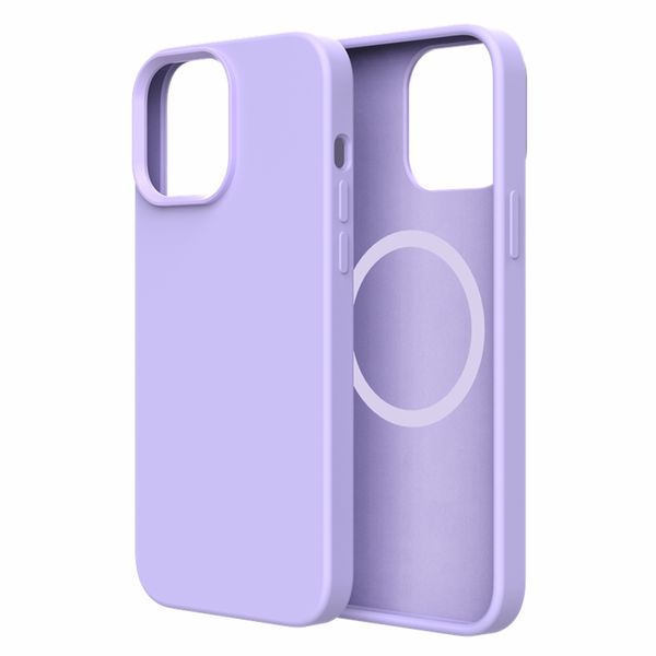 ER POWER Silikonový kryt CARNEVAL SNAP pro iPhone 14 Plus s MagSafe - světle fialová