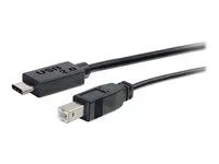 Black - USB kabel - USB typ B (M) do USB-C (M) - USB 2.0 - 1.83 m - černá