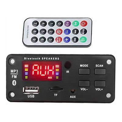 FM rádio, přehrávač MP3 s bluetooth 5.0, dálkové ovládání, napájecí 5-14V