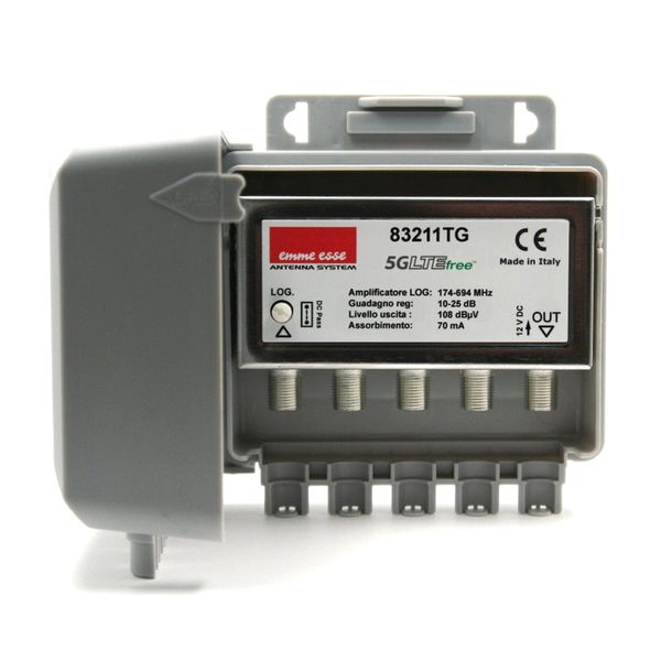 Anténní předzesilovač Emme Esse 83211TG, na stožár, 5G, 1xlog(DAB+UHF), +25dB