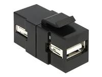 Konektor keystone - USB Type A - černá