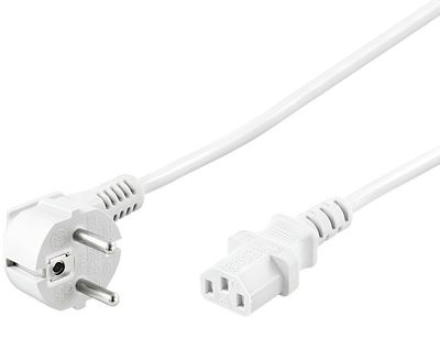 PremiumCord Kabel síťový 230V k počítači 3m bílý