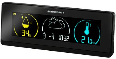 Meteostanice Bresser Temeo Life s barevným displejem, černá