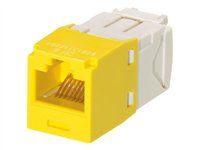 Mini-Com UTP RJ45 Cat 6 TG Jack Module, Yellow