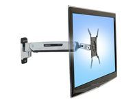Montážní sada (kloubové rameno, VESA adaptér, konzola pro montáž na stěnu) - Technologie konstantní síly - pro Displej LCD - hliník - černý lem, leštěný hliník - velikost obrazovky: až do 42"