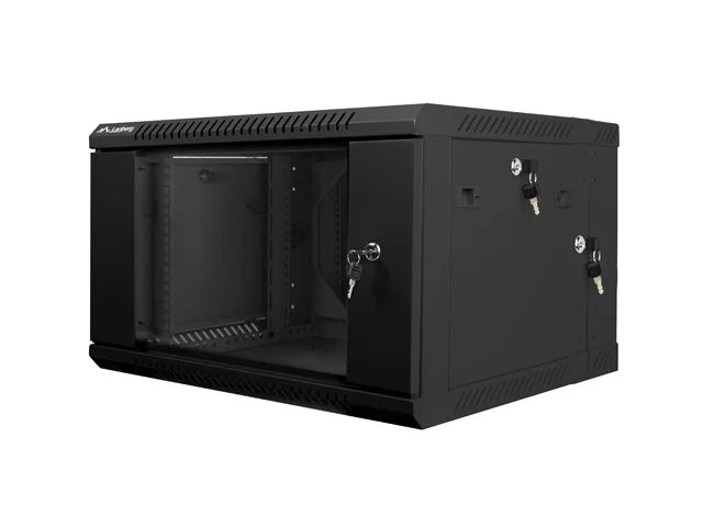 Lanberg racková skříň 19" dvoudílná nástěnná 6u/600x600 (flat pack) černá