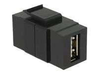 USB adaptér - USB (F) do USB (F) - USB 2.0 - reverzibilní konektor A - černá