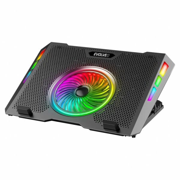 EVOLVEO Ania 16, chladicí podložka pod notebook, 5x ventilátor, RGB podsvícení