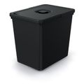 SYSTEMA BASIC FLAP černý odpadkový koš s víkem 23 l