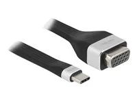 Video adaptér - USB-C (M) do HD-15 (VGA) (M) - Thunderbolt 3 - 13 cm - černá, stříbrná