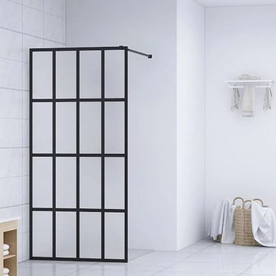 vidaXL Sprchová zástena walk-in, matné tvrdené sklo 140x195 cm