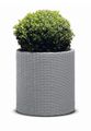 Květináč KETER Cylinder M Silver Grey